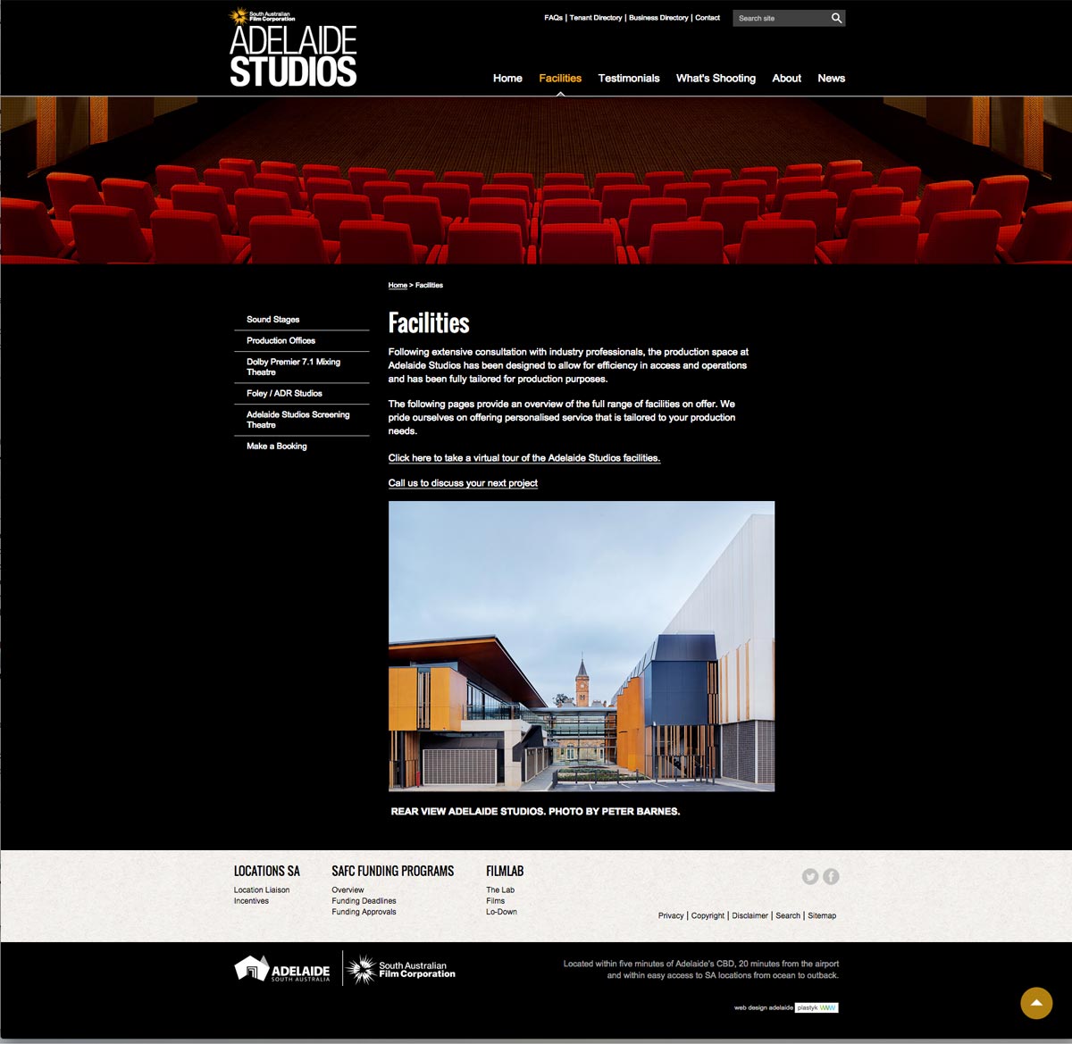 Adelaide Studios - Internal Page